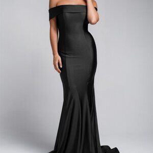 NEW Black Prom Party Evening Off Shoulder Evening Party Wedding Dress GOWN AC373